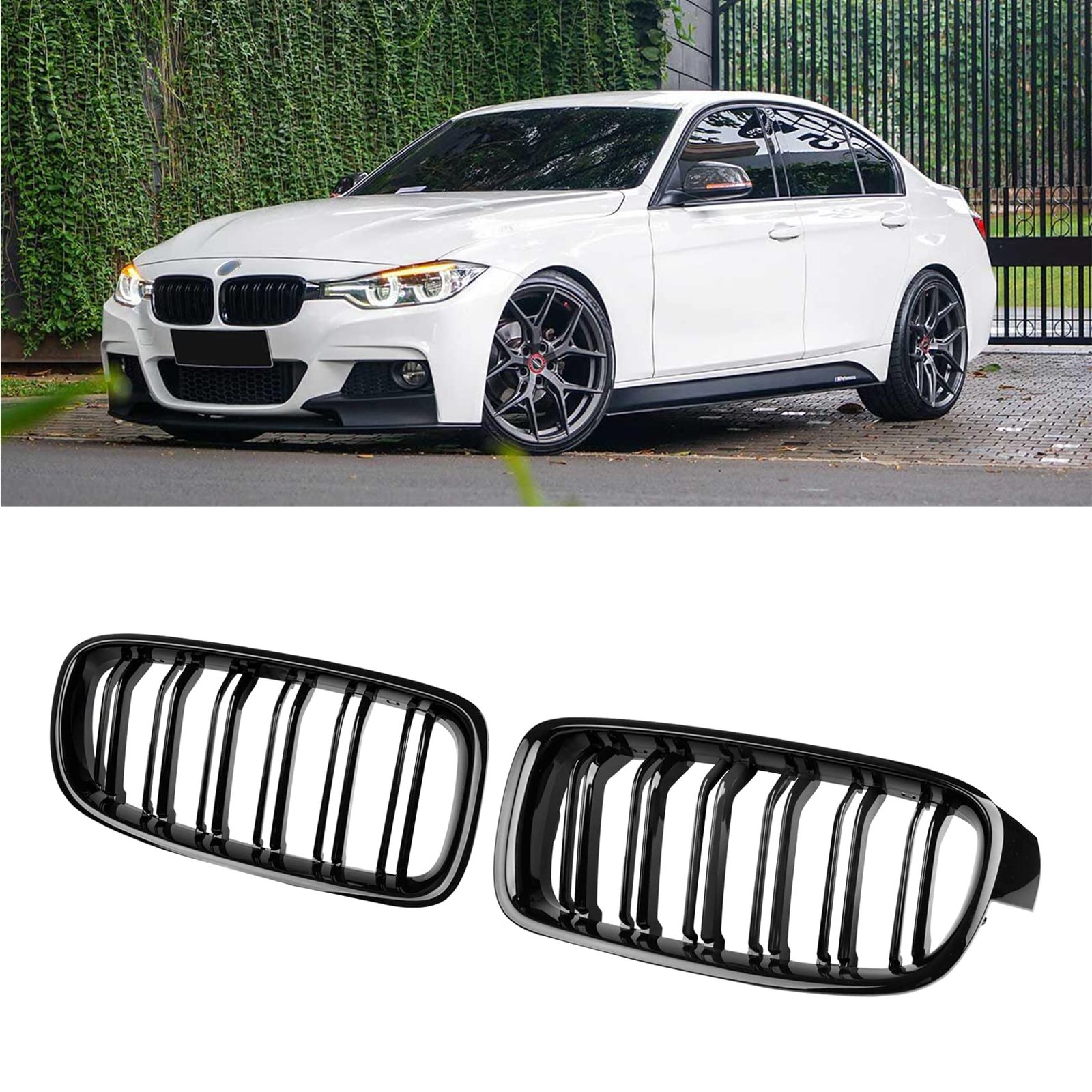 شبكة تعديل اسود BMW F30 الصورة 2